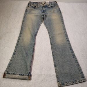 VTG Lucky Brand USA Selvedge Straight Leg Jeans 8/28 33 Inseam 90s Y2K